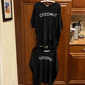 NWOT 2 Wildfox Swim COCONUT beach cover up shirts XS
